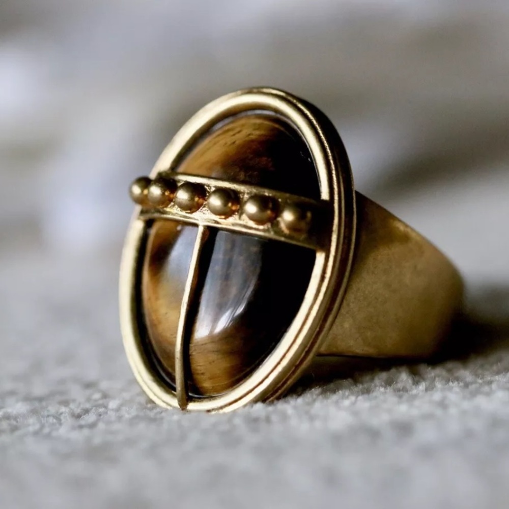 India Hicks New Lucky Beetle Tiger's Eye NIB